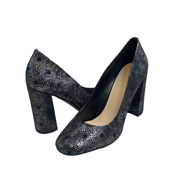 Nine West Shoes - Nine West Pumps Womens Black Size 10.5 Heel Pump Block High Leather Closed Toe